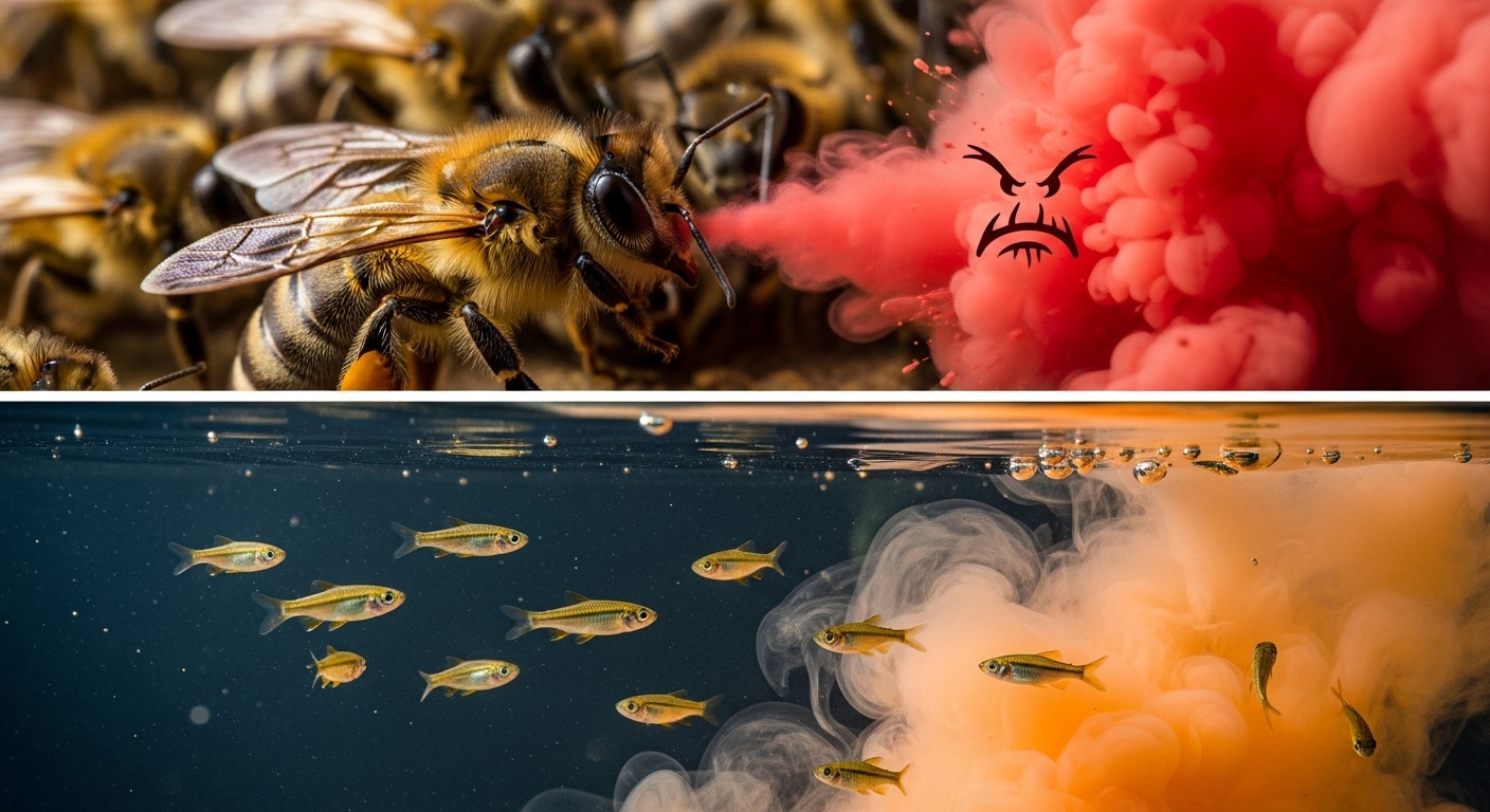 The Smell of Danger: Understanding Alarm Pheromones in Bees and Fish