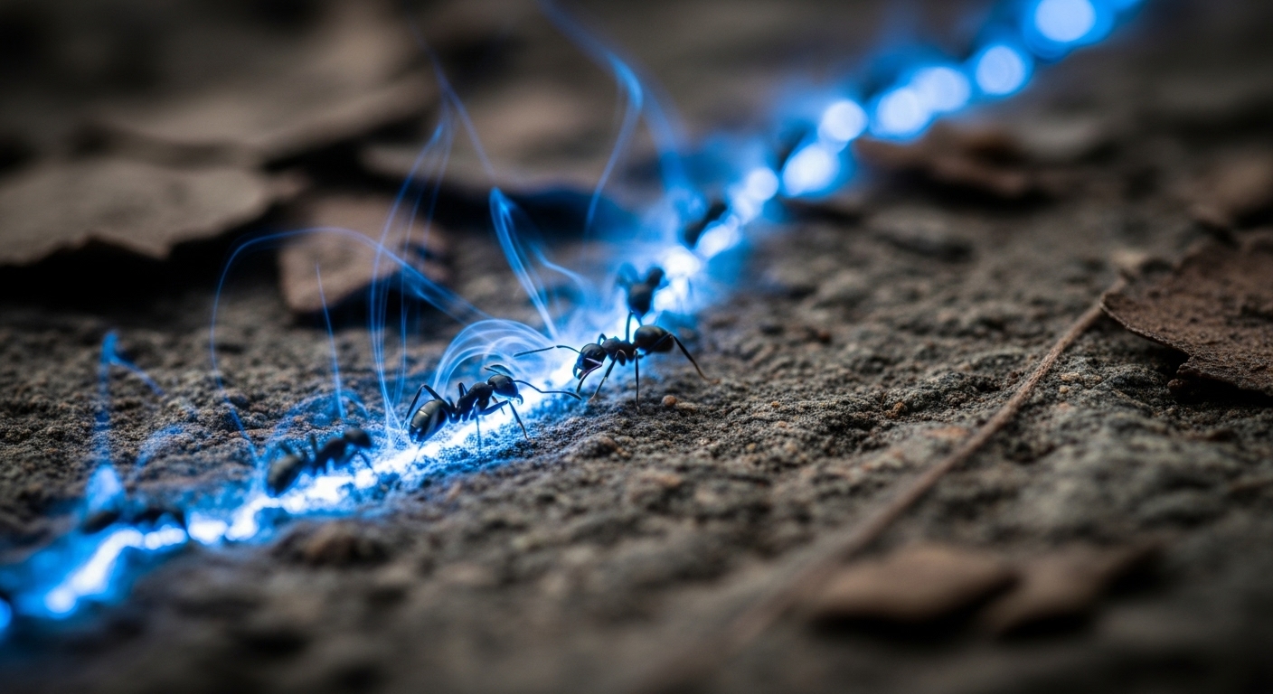 Chemical Highways: The Trail Pheromones That Organize the Ant Colony